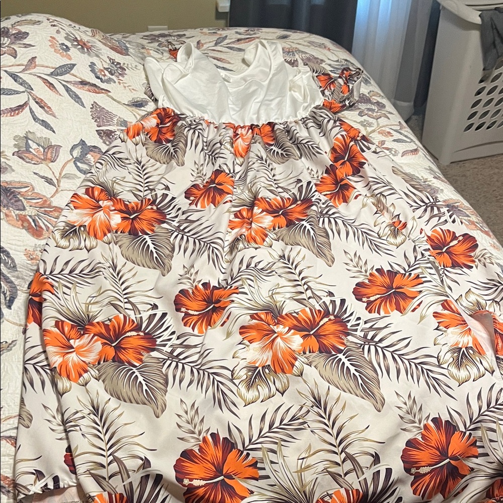2XL floral print dress